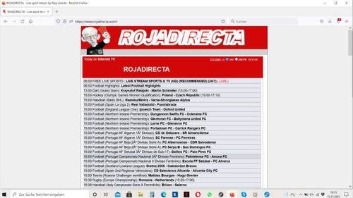 Årsag 1: Hos Rojadirecta viser Pierluigi Collina det røde kort